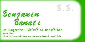 benjamin banati business card